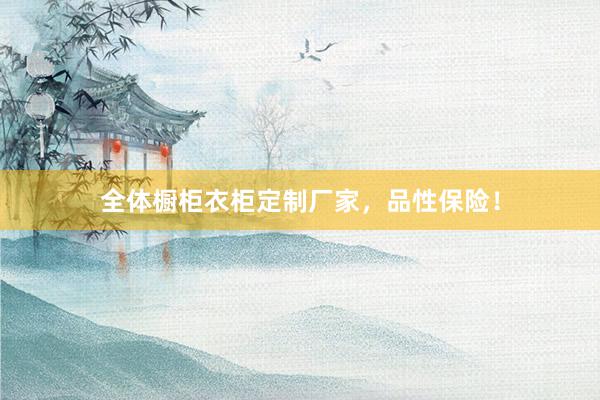 全体橱柜衣柜定制厂家，品性保险！